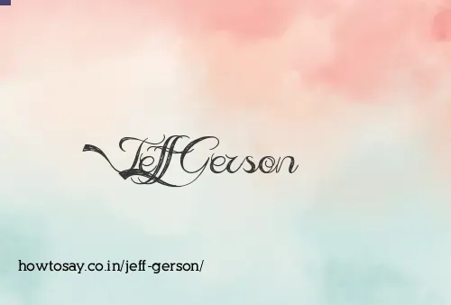 Jeff Gerson