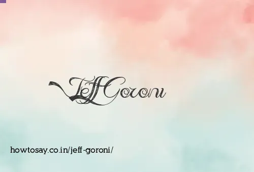 Jeff Goroni