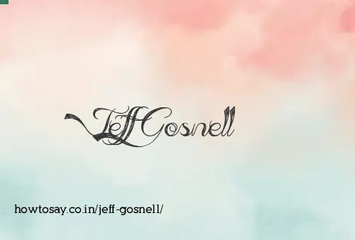 Jeff Gosnell