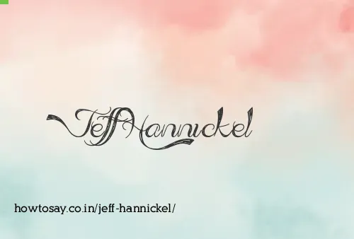 Jeff Hannickel