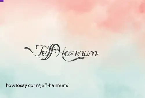 Jeff Hannum