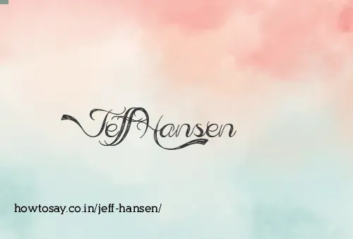 Jeff Hansen