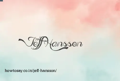 Jeff Hansson