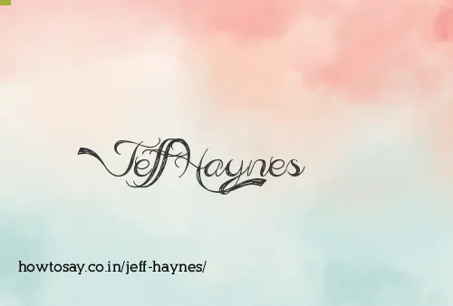 Jeff Haynes
