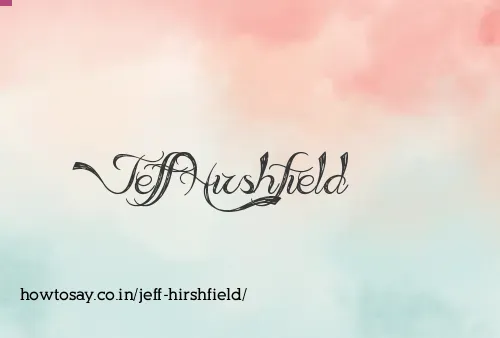 Jeff Hirshfield