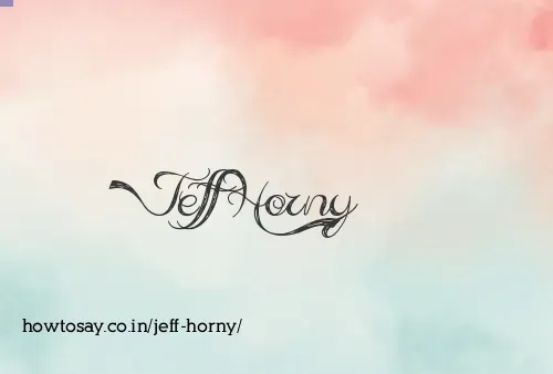 Jeff Horny