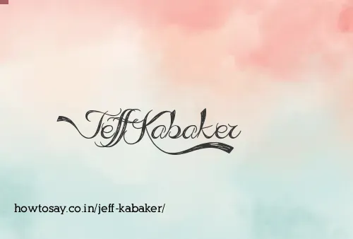 Jeff Kabaker