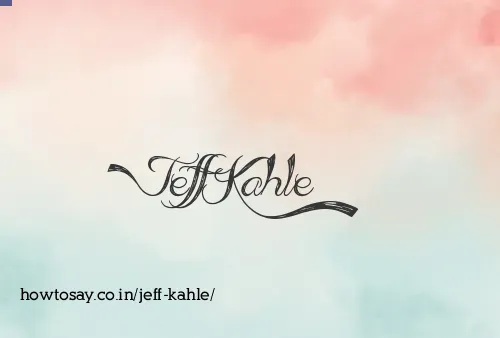 Jeff Kahle