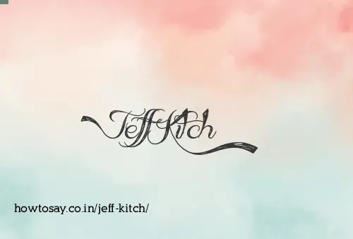 Jeff Kitch