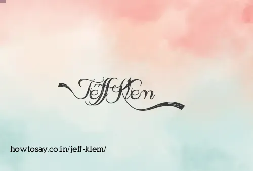 Jeff Klem