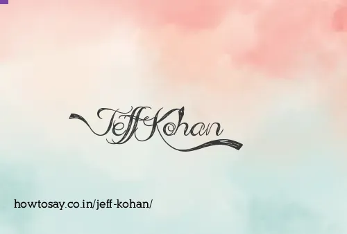 Jeff Kohan