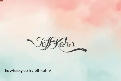 Jeff Kohn