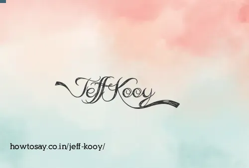 Jeff Kooy