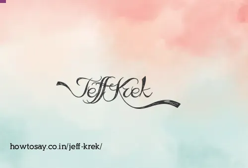 Jeff Krek