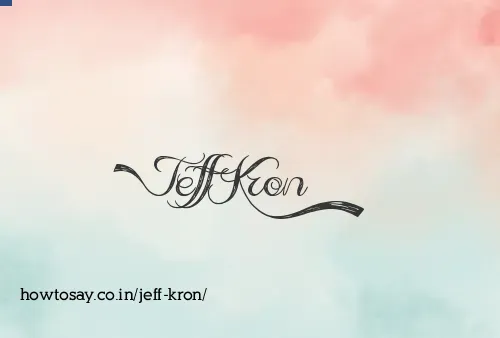 Jeff Kron