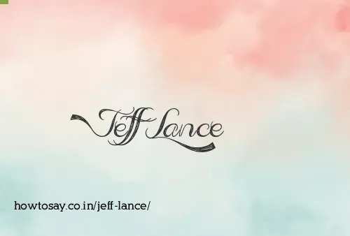 Jeff Lance