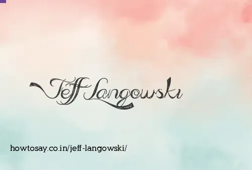 Jeff Langowski