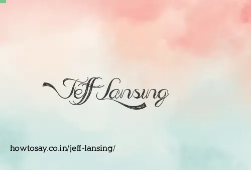 Jeff Lansing