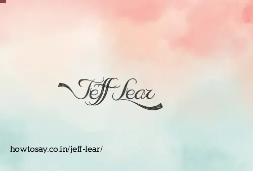 Jeff Lear