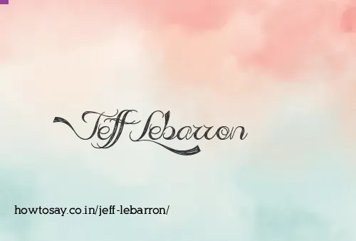 Jeff Lebarron