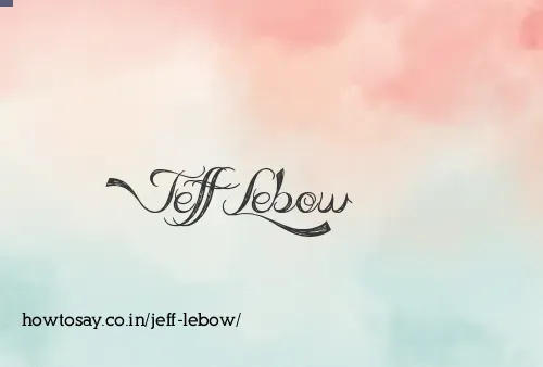 Jeff Lebow