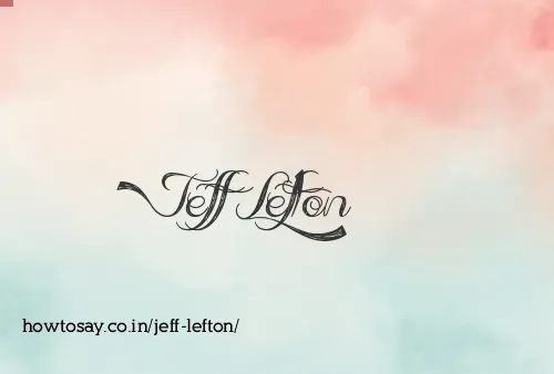 Jeff Lefton