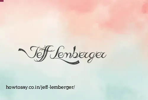 Jeff Lemberger
