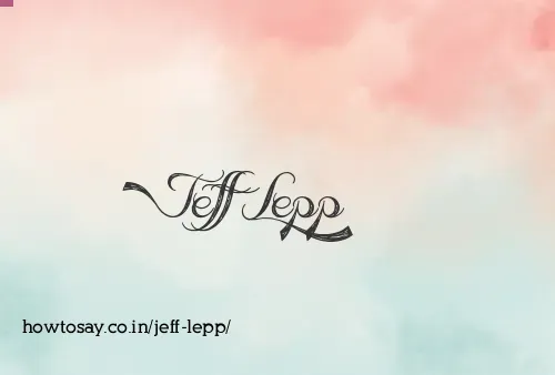 Jeff Lepp