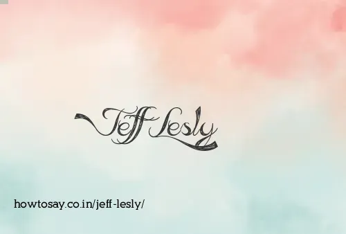 Jeff Lesly