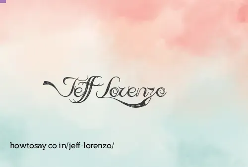 Jeff Lorenzo