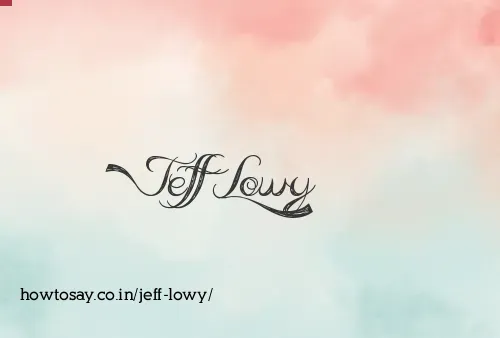 Jeff Lowy