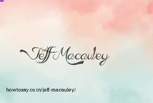 Jeff Macauley