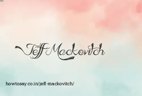 Jeff Mackovitch
