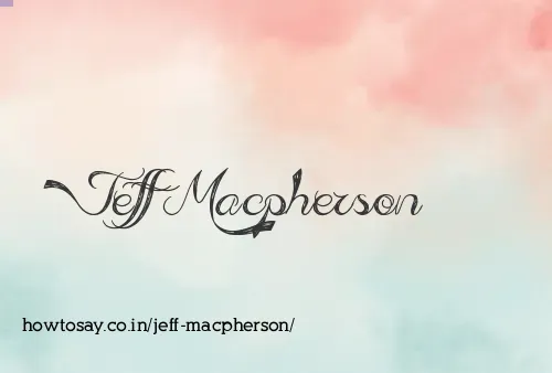 Jeff Macpherson
