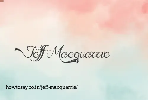 Jeff Macquarrie