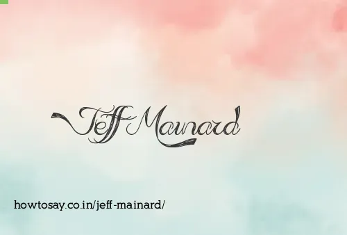 Jeff Mainard
