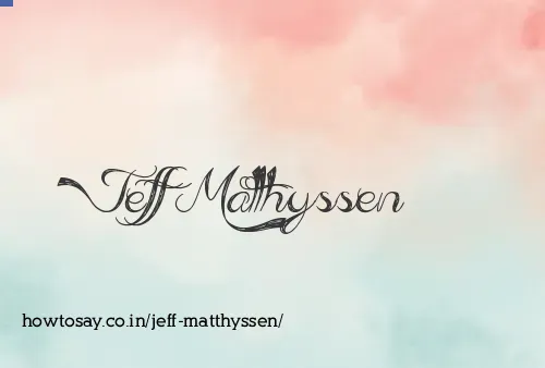 Jeff Matthyssen