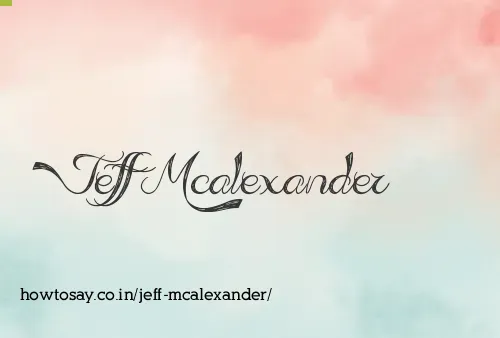 Jeff Mcalexander