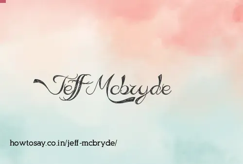 Jeff Mcbryde