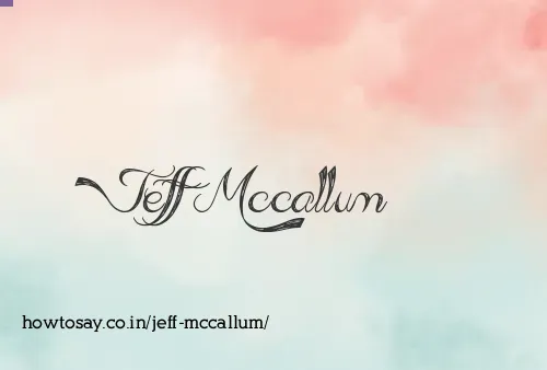 Jeff Mccallum
