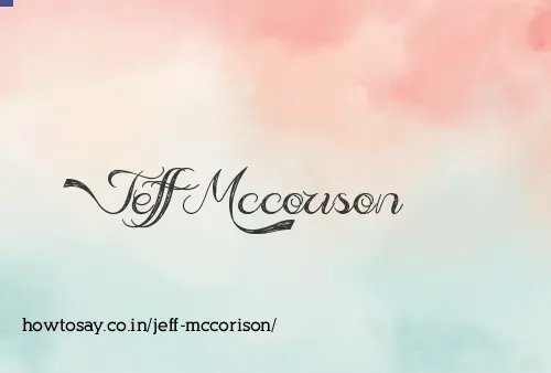 Jeff Mccorison