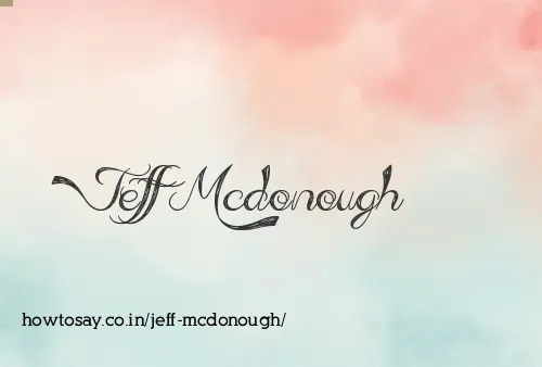Jeff Mcdonough