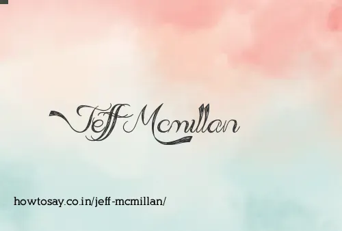 Jeff Mcmillan