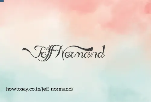Jeff Normand