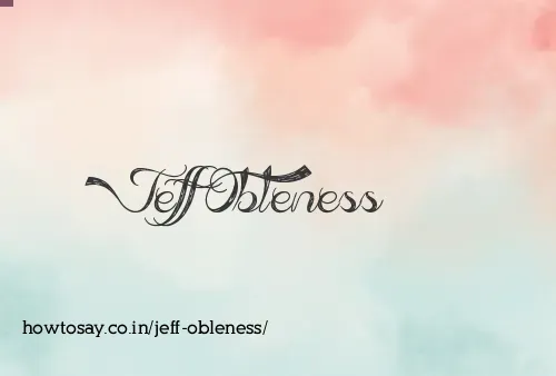 Jeff Obleness