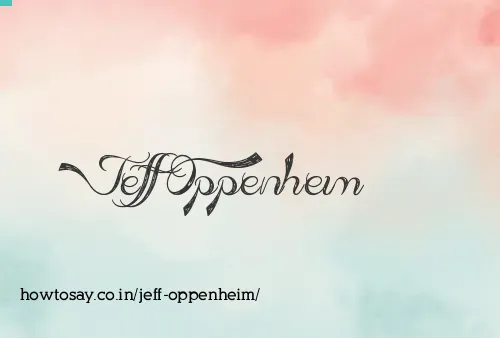 Jeff Oppenheim