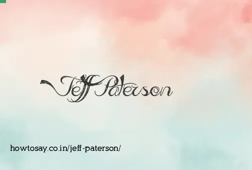 Jeff Paterson