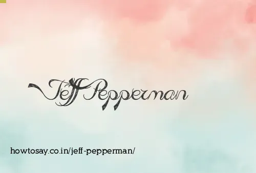 Jeff Pepperman
