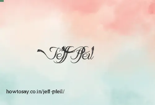 Jeff Pfeil