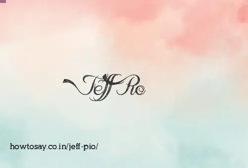 Jeff Pio